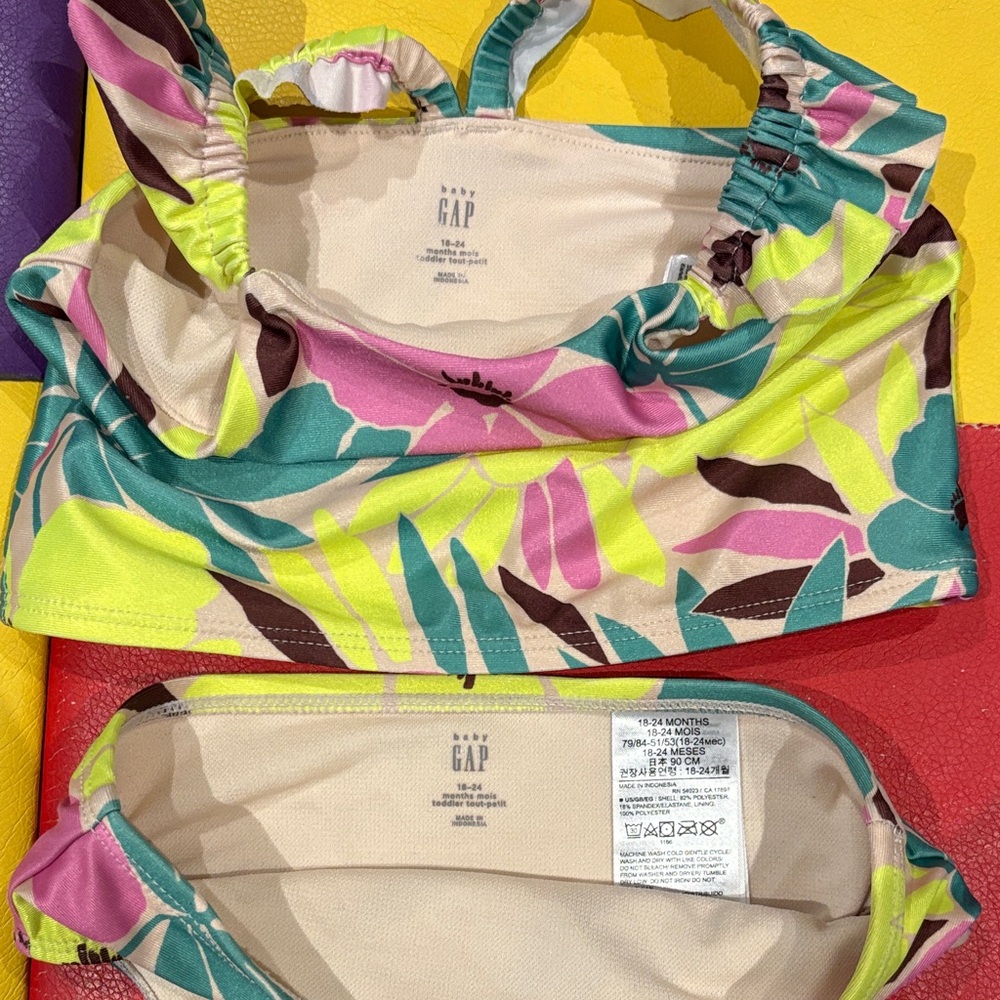 2-3T Floral Kids Swim Set - Picture 2 of 3